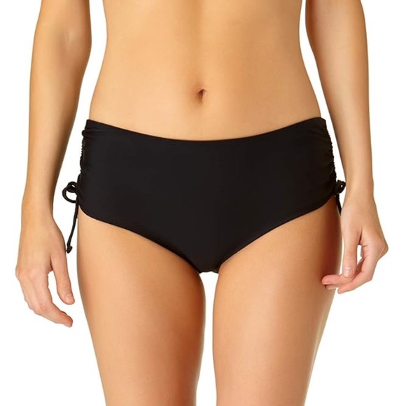 CATALINA SWIMWEAR women’s black hipster bikini bottoms side tie size M #19ct305 - Picture 1 of 7